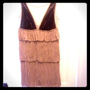 BCBG sequin and mesh dress
